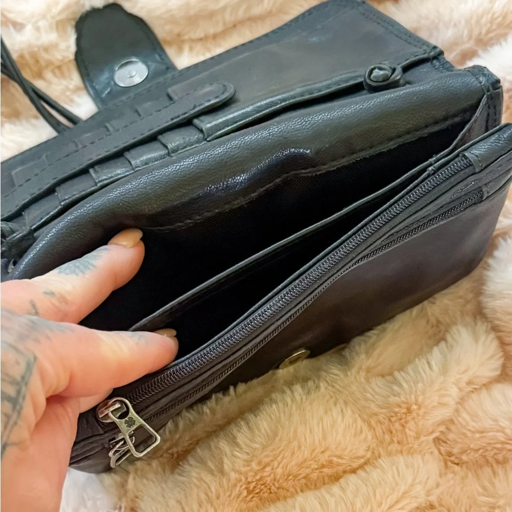 Lucky Brand Black Leather Crossbody Bag